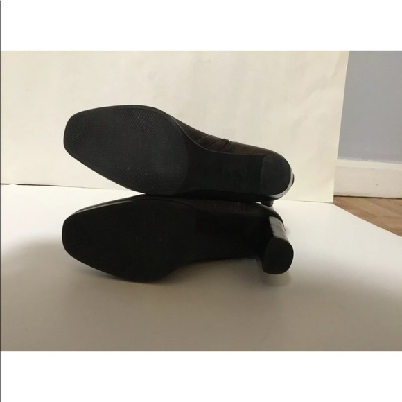 PRADA MID-CALF BOOTS BROWN LEATHER SIZE 40 - Picture 7 of 8